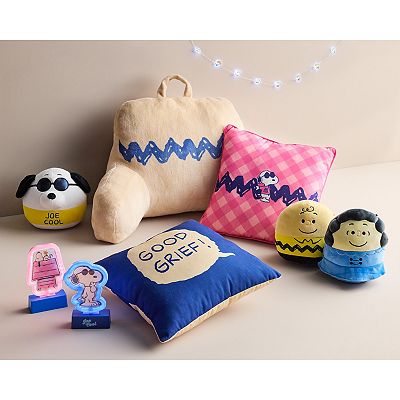 PEANUTSアップサイクルクッション Peanuts Good Grief Reversible Decorative Throw Pillow