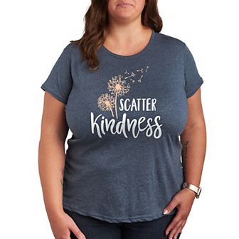 Plus Size Scatter Kindness Graphic Tee