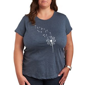 Plus Size Dandelion Seeds Graphic Tee