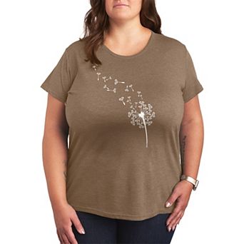 Plus Size Dandelion Seeds Graphic Tee