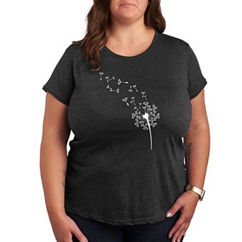 Plus Size Dandelion Seeds Graphic Tee