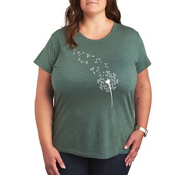 Plus Size Dandelion Seeds Graphic Tee