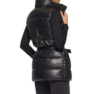 Women's Levi's® Faux Leather Vest With Cinch Waist