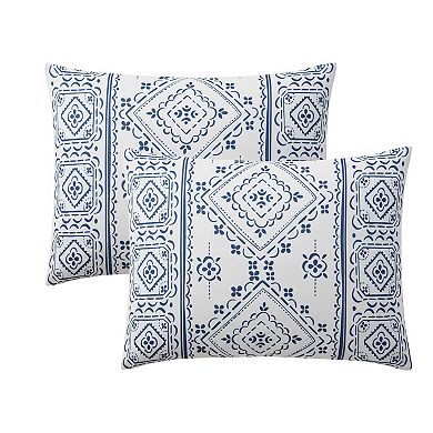 Indigo Ink Denim Geometric Stripe Comforter Set