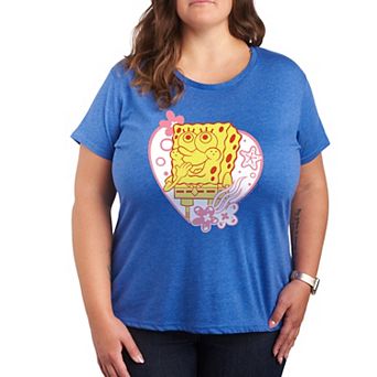 Plus Size SpongeBob Squarepants Spongebob Heart Graphic Tee