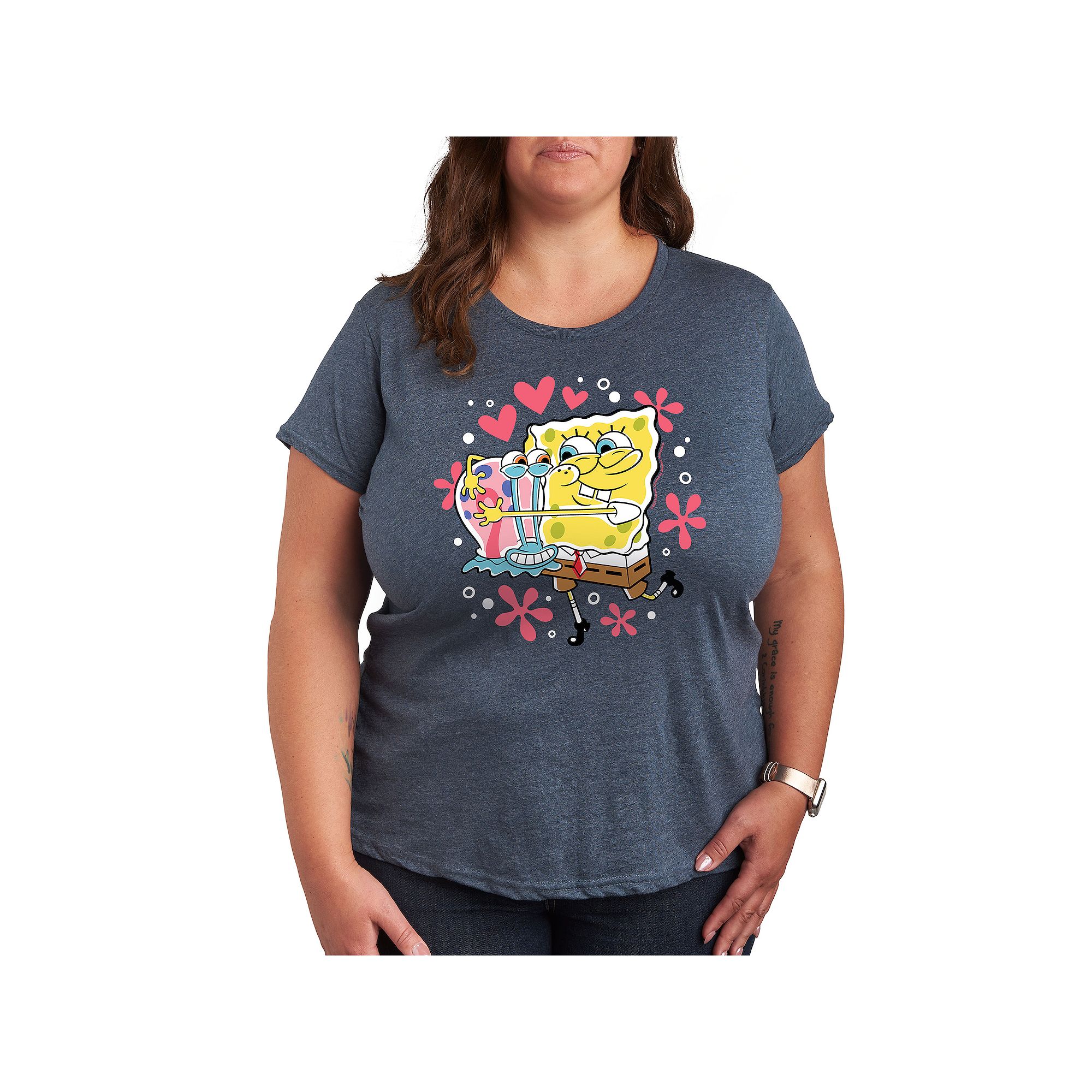 Plus Size SpongeBob Squarepants Gary Hug Graphic Tee, Womens, Size: 1XL, G