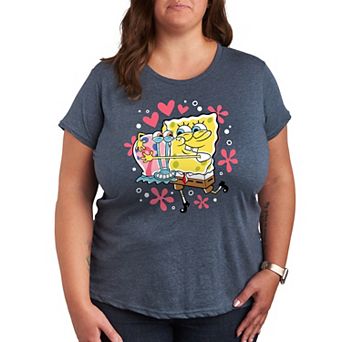Plus Size SpongeBob Squarepants Gary Hug Graphic Tee