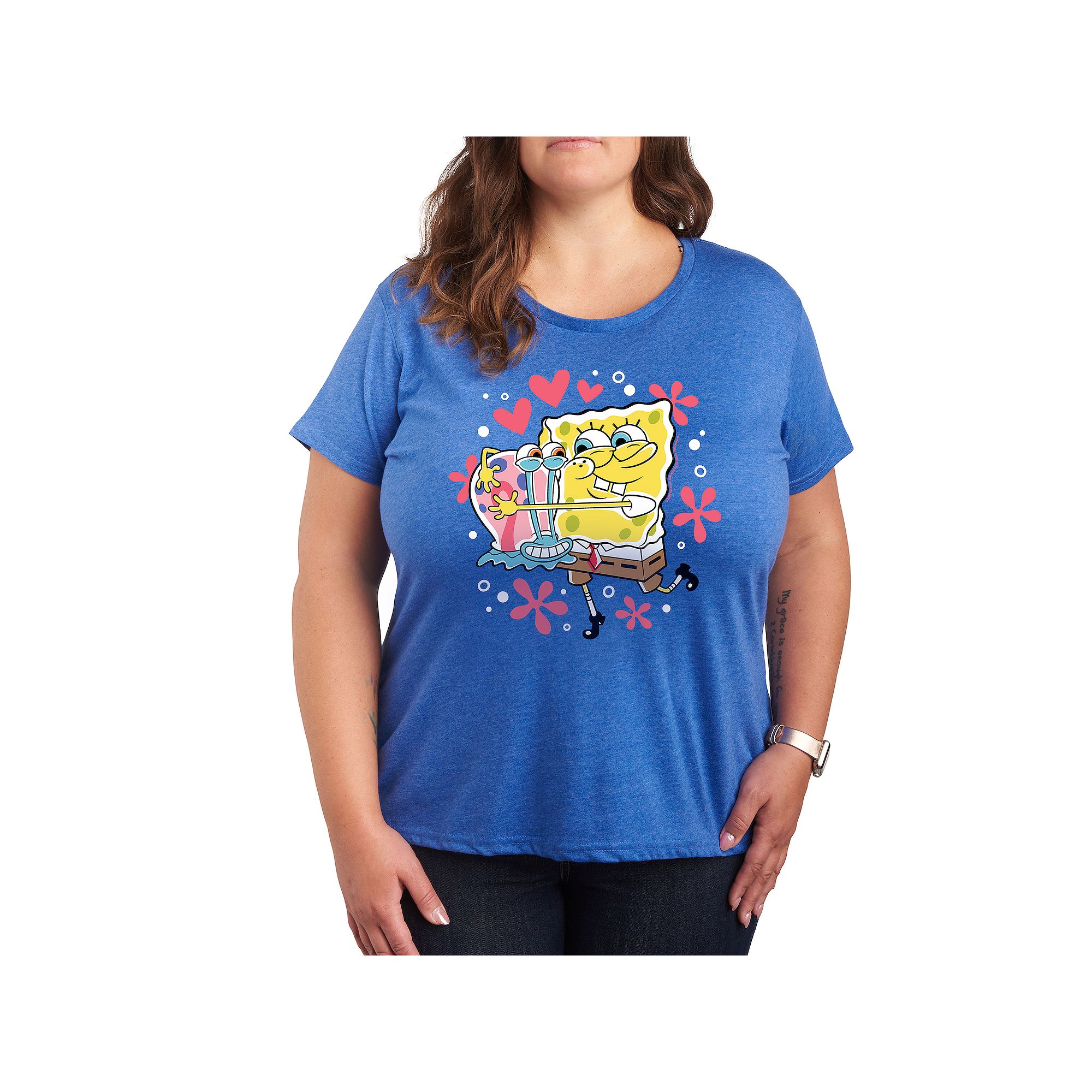 Plus Size SpongeBob Squarepants Gary Hug Graphic Tee, Womens, Size: 1XL, G