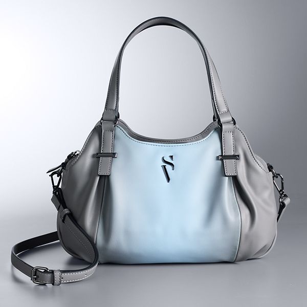 Simply Vera Vera Wang Buena Satchel Bag Cliff Grey Ombre BrickSeek