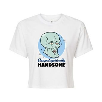 Juniors' Nickelodeon SpongeBob SquarePants Unapologetically Handsome Cropped Tee