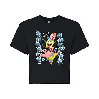 Juniors' SpongeBob SquarePants Bubble Buddies Cropped Tee