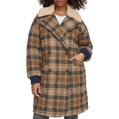 Levi's fleece plaid coat, quilted lining, size: on sale XL, full zip, very warm