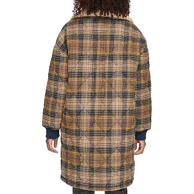 Women's Levi's® Quilted Plaid Jacket with Sherpa Collar