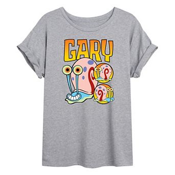 Juniors' SpongeBob SquarePants Gary The Snail Oversized Tee