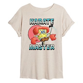 Juniors' Nickelodeon SpongeBob SquarePants Karate Master Oversized Tee