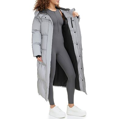 Women's Levi's Long Hooded Midweight Puffer Parka Coat