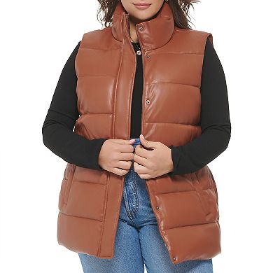 Plus Size Levi's® Faux Leather Puffer Vest
