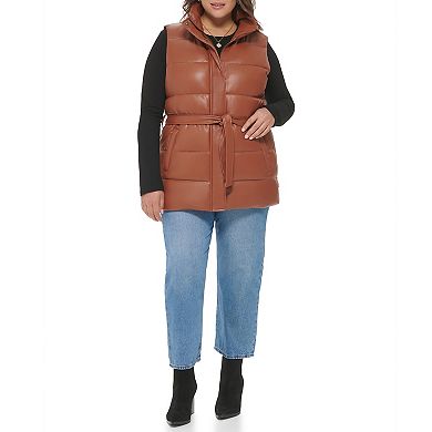 Plus Size Levi's® Faux Leather Puffer Vest
