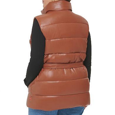 Plus Size Levi's® Faux Leather Puffer Vest