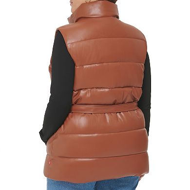 Plus Size Levi's® Faux Leather Puffer Vest