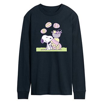 Men's Peanuts Easter Comic Long Sleeve Graphic Tee