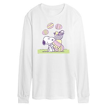 Men's Peanuts Easter Comic Long Sleeve Graphic Tee