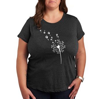 Plus Pawprint Dandelion Graphic Tee