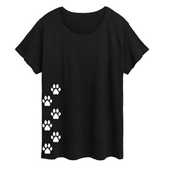 Plus Vertical Pawprints Graphic Tee