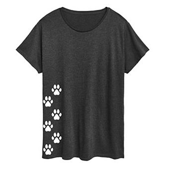 Plus Vertical Pawprints Graphic Tee