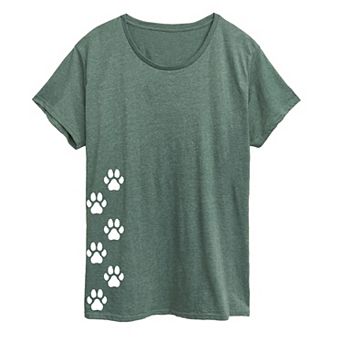 Plus Vertical Pawprints Graphic Tee