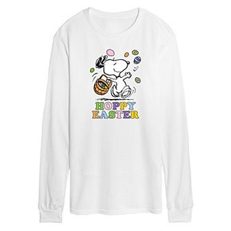 Men's Peanuts Hoppy Easter Long Sleeve Graphic Tee