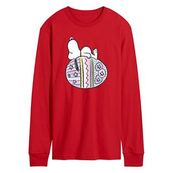 Men's Peanuts Snoopy Easter Egg Long Sleeve Graphic Tee
