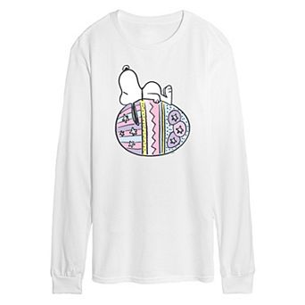 Men's Peanuts Snoopy Easter Egg Long Sleeve Graphic Tee