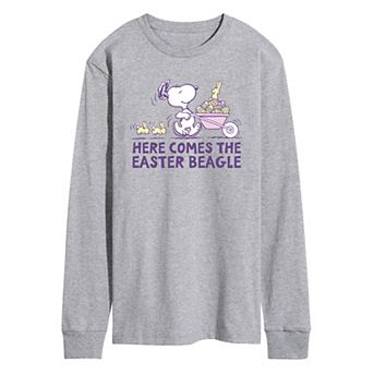 Men's Peanuts Easter Bunny's Helper Long Sleeve Graphic Tee