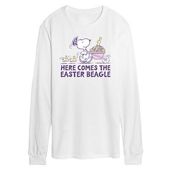 Men's Peanuts Easter Bunny's Helper Long Sleeve Graphic Tee