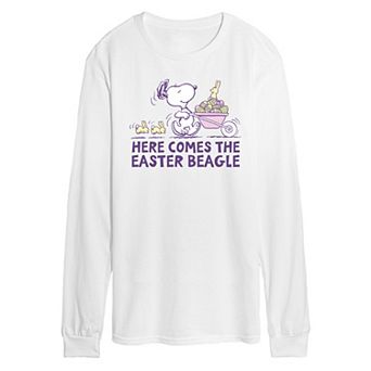 Men's Peanuts Easter Bunny's Helper Long Sleeve Graphic Tee