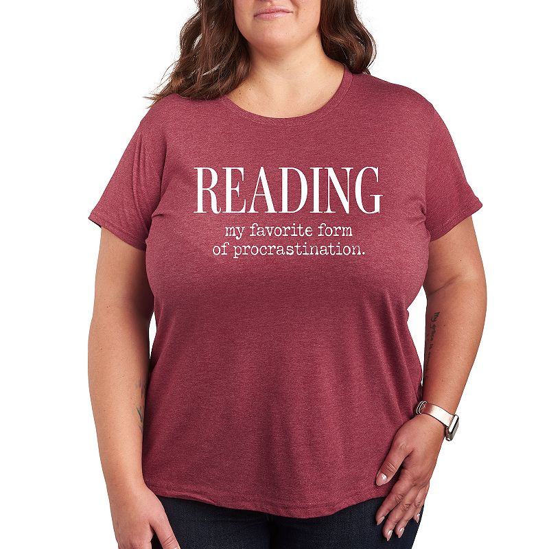 Plus Reading Favorite Procrastination Graphic Tee, Women's, 