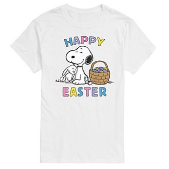 Men's Peanuts Snoopy And Bunny Graphic Tee