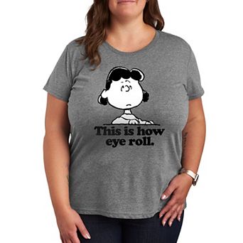 Plus Peanuts Lucy This Is How Eye Roll Graphic Tee