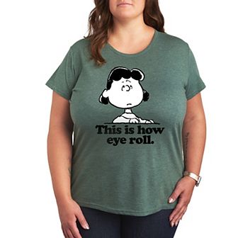 Plus Peanuts Lucy This Is How Eye Roll Graphic Tee