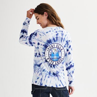 Juniors' IVORY ELLA Snoozin Peanuts Snoopy Long Sleeve Tee