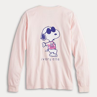 Juniors' IVORY ELLA Peanuts Joe Cool Long Sleeve Tee
