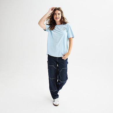 Juniors IVORY ELLA Peanuts Skating Snoopy Tee