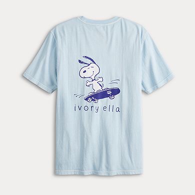 Juniors IVORY ELLA Peanuts Skating Snoopy Tee