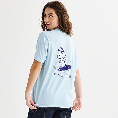 Juniors IVORY ELLA Peanuts Skating Snoopy Tee