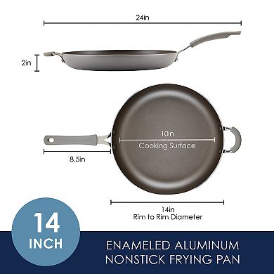 Rachael Ray Cook + Create 14-in. Aluminum Nonstick Frypan