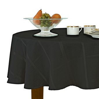Elrene Home Fashions Elegance Plaid Jacquard 60"x84" Oval Tablecloth