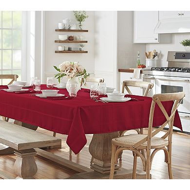 Elrene Home Fashions Elegance Plaid Jacquard Rectangle Tablecloth