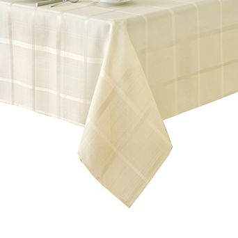 Elrene Home Fashions Elegance Plaid Jacquard Rectangle Tablecloth