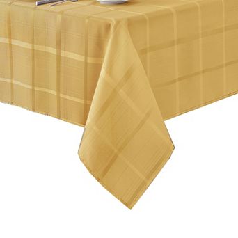 Elrene Home Fashions Elegance Plaid Jacquard Rectangle Tablecloth